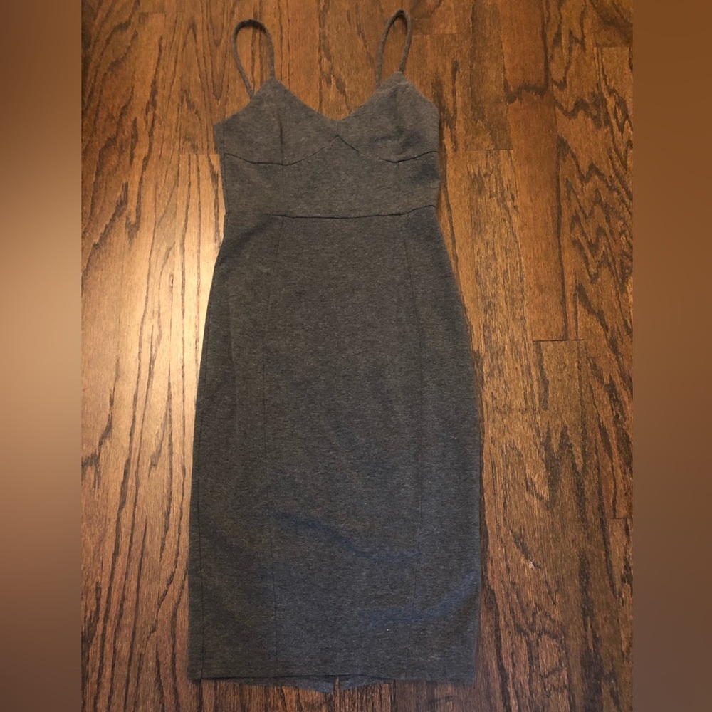 Gray Fitted Dress